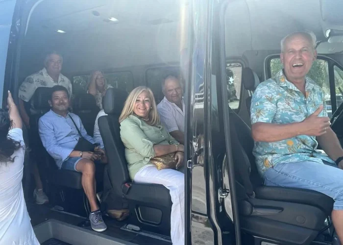 Miami Beach charter bus with driver